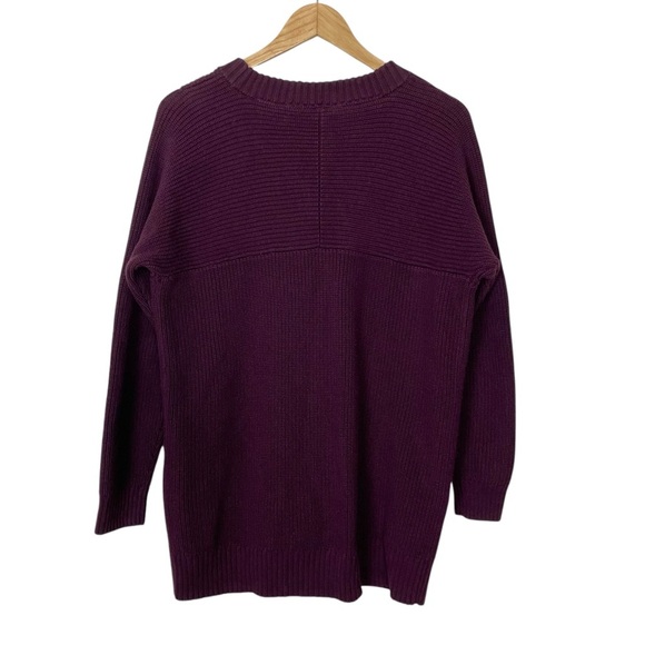 Athleta West End Oversized Knit Cardigan Maroon XS - Picture 6 of 11
